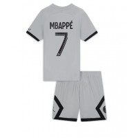 Paris Saint-Germain Kylian Mbappe #7 Fußballbekleidung Auswärtstrikot Kinder 2022-23 Kurzarm (+ kurze hosen)